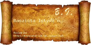 Baszista István névjegykártya